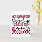 My Favorite Valentine Calls Me Mum Valentines Day  カード (黄色い花)