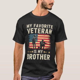 My Favorite Veteran Is My Brother Veterans Day Ame Tシャツ