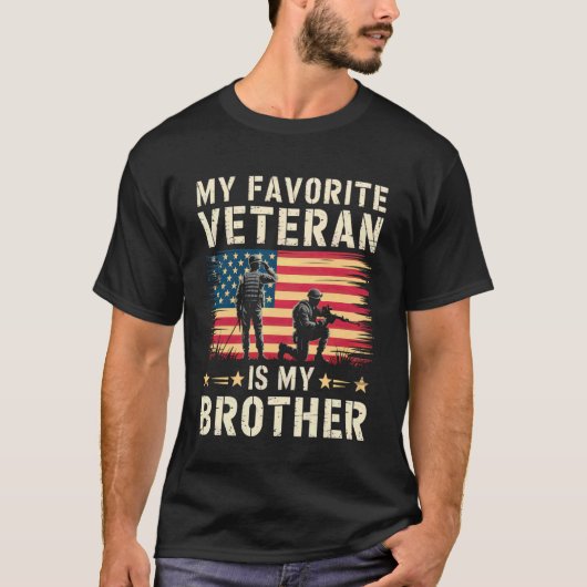 My Favorite Veteran Is My Brother Veterans Day Ame Tシャツ (正面)