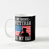 My Favorite Veteran Is My Dad Father Veterans Day コーヒーマグカップ (左)