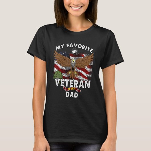 my favorite veteran is my dad tシャツ (正面)