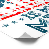 My Favorite Veteran Is My Mimi American Flag Veter ポスター (角)