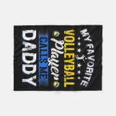 My Favorite Volleyball Player Calls Me Daddy  フリースブランケット (正面(横))