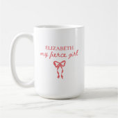My Fierce Girl Custom Name Mug for Best Friends コーヒーマグカップ (左)