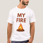 My Fire Minimal Flame Mens T Shirt Tシャツ (正面)