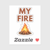 My Fire Minimal Flame Vinyl Sticker シール (シート)