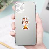 My Fire Minimal Flame Vinyl Sticker シール (スマートフォン)