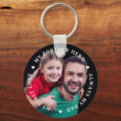 My First パーソナライズされた Love Forever Heroパパ写真 キーホルダー (裏面)