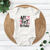 My first birthday , birthday for kids ベビーボディスーツ