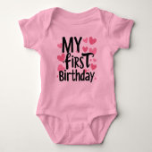 my first birthday bodysuit for newborn ベビーボディスーツ (正面)
