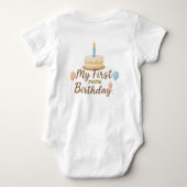 My First Birthday Custom Baby Bodysuit ベビーボディスーツ (裏面)