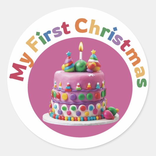 My First Christmas #1 ラウンドシール (正面)