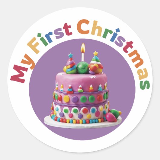 My First Christmas #2 ラウンドシール (正面)