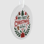 My First Christmas As Brother Family Matching  オーナメント (正面)