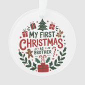 My First Christmas As Brother Family Matching  オーナメント (正面)