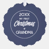 My First Christmas as Grandma オーナメントカード (裏面)