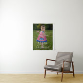 my first Christmas baby girl photo name year simpl タペストリー (インサイチュ)