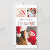 My First Christmas Baby Photo Collage シーズンカード (裏面)