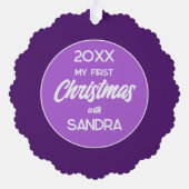 My First Christmas Cat Ornament オーナメントカード (裏面)