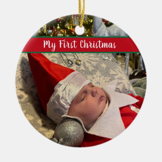 My First Christmas Ceramic Ornament セラミックオーナメント (正面)