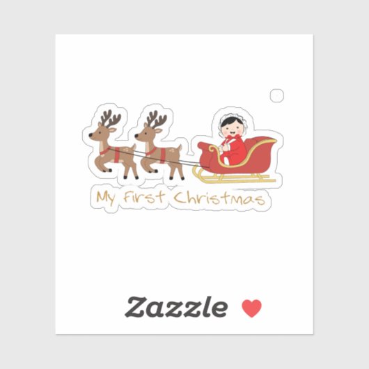My First Christmas – Cute Baby Sticker シール (シート)