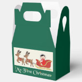 My First Christmas Favor Box– Cute Baby & Reindeer フェイバーボックス (見開き)