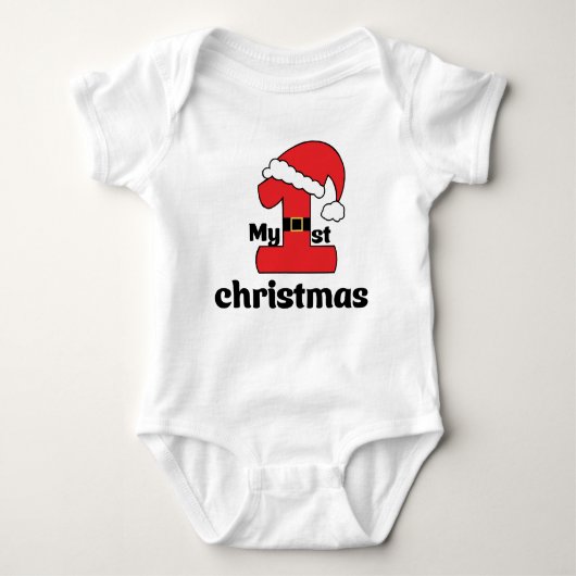 My first Christmas, Gift for baby, New born baby ベビーボディスーツ (正面)