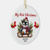 My First Christmas Penguin Ceramic Ornament セラミックオーナメント (右)