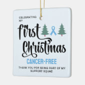 MY FIRST CHRISTMAS Prostate Cancer-Free Thank You セラミックオーナメント (左)