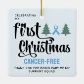 MY FIRST CHRISTMAS Prostate Cancer-Free Thank You セラミックオーナメント (裏面)