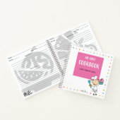 「MY FIRST COOKBOOK」キッズパーソナライズされたレシピ本 ノートブック (内部)