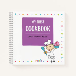 「MY FIRST COOKBOOK」キッズパーソナライズされたレシピ本 ノートブック
