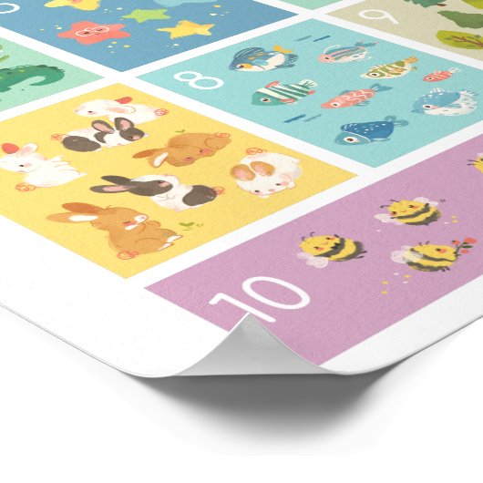 My First Counting Numbers 123 Animals Poster ポスター (角)