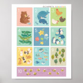 My First Counting Numbers 123 Animals Poster ポスター (正面)