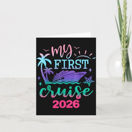 My First Cruise 2026 Family Vacation Trip Ship Mat カード (正面)