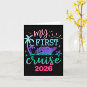 My First Cruise 2026 Family Vacation Trip Ship Mat カード (黄色い花)