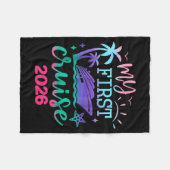 My First Cruise 2026 Family Vacation Trip Ship Mat フリースブランケット (正面(横))