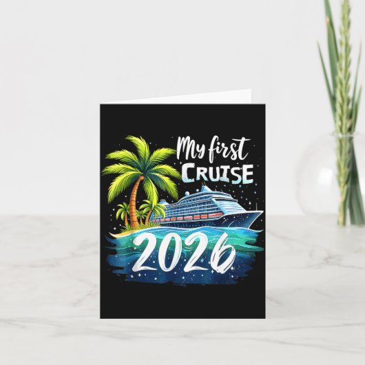 My First Cruise 2026 Funny First Time Cruise Vacat カード (正面)