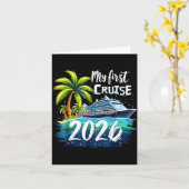 My First Cruise 2026 Funny First Time Cruise Vacat カード (黄色い花)
