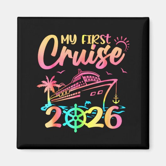My First Cruise 2026 Funny First Time Cruise Vacat マグネット (正面)