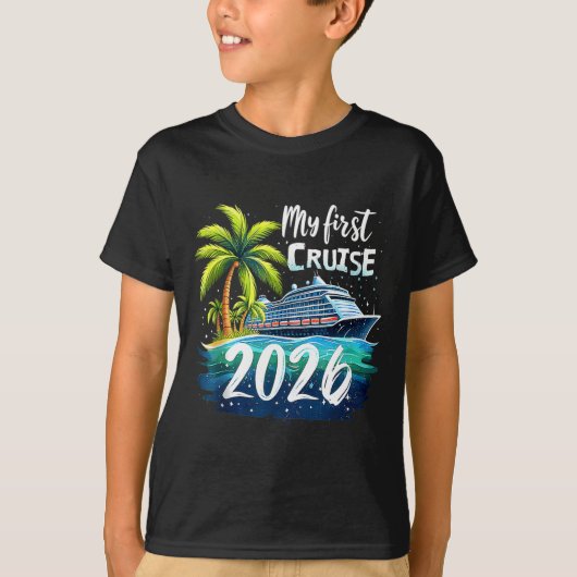 My First Cruise 2026 Funny First Time Cruise Vacat Tシャツ (正面)