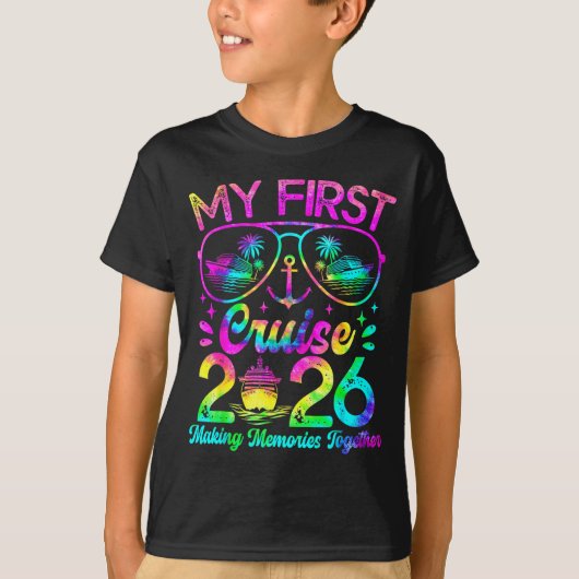 My First Cruise 2026 Funny First Time Cruise Vacat Tシャツ (正面)