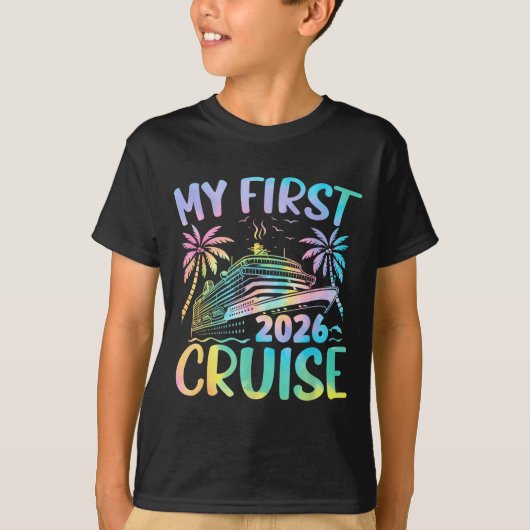 My First Cruise 2026 Vacation Tie Dye Family Cruis Tシャツ (正面)
