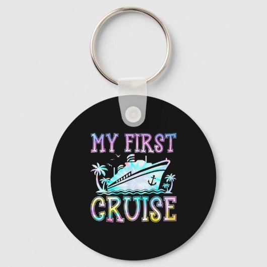 My First Cruise Cruise Ship First Time Cruise Vaca キーホルダー (正面)