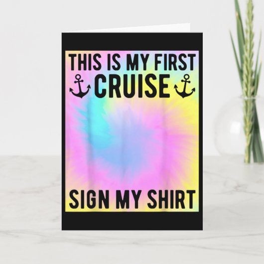 My First Cruise Sign My Shirt Kids Tie Dye First T カード (正面)