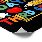 My First Day Of 3rd Grade Third Grade Rainbow ポスター (角)