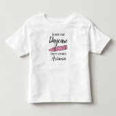 My First Day of Daycare, Pink Glitter Crayon トドラーTシャツ (正面)