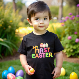 My First Easter Party ベビーTシャツ