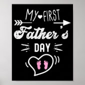 My First Father's Day First Time Daddy New Dad Mat ポスター (正面)