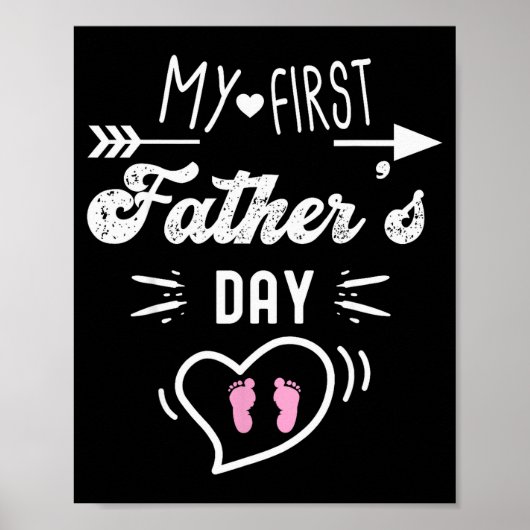 My First Father's Day First Time Daddy New Dad Mat ポスター (正面)